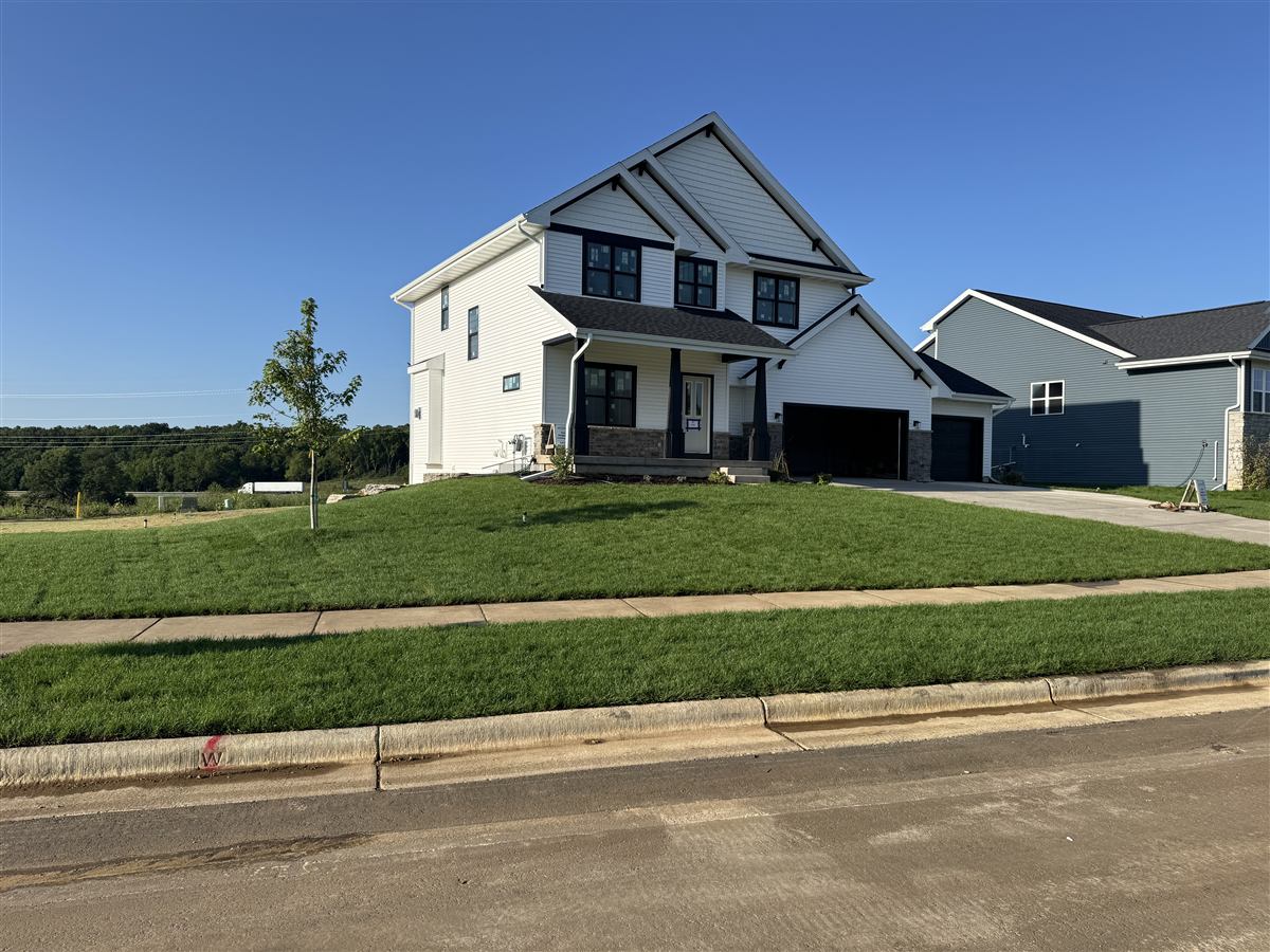 Fresh sod on a new front yard